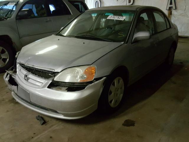 2HGES26772H596353 - 2002 HONDA CIVIC EX SILVER photo 2