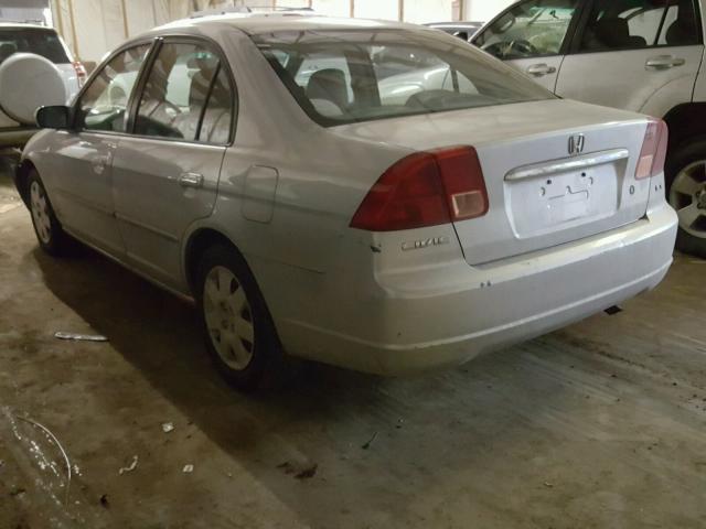 2HGES26772H596353 - 2002 HONDA CIVIC EX 银色 照片 3