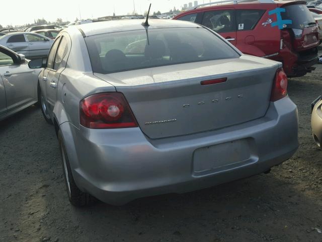 1C3CDZABXDN518281 - 2013 DODGE AVENGER SE GRAY photo 3