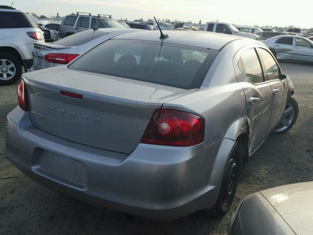 1C3CDZABXDN518281 - 2013 DODGE AVENGER SE GRAY photo 4