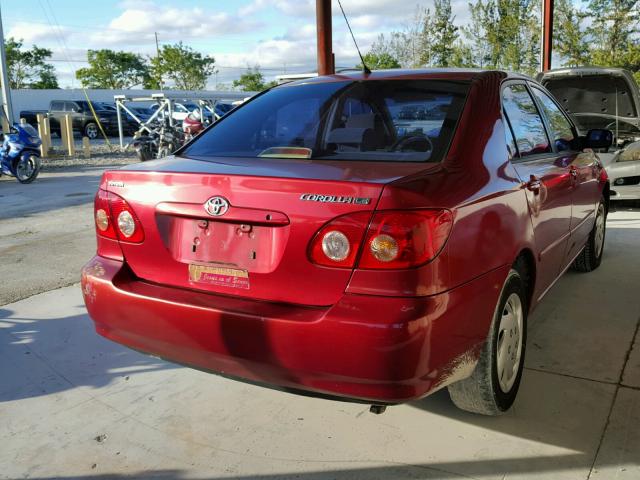 1NXBR32EX6Z726941 - 2006 TOYOTA COROLLA CE RED photo 4