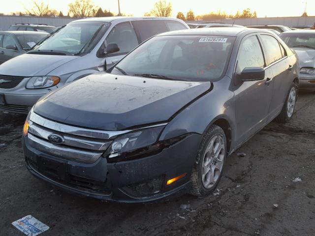 3FAHP0HA8BR218594 - 2011 FORD FUSION SE BLUE photo 2