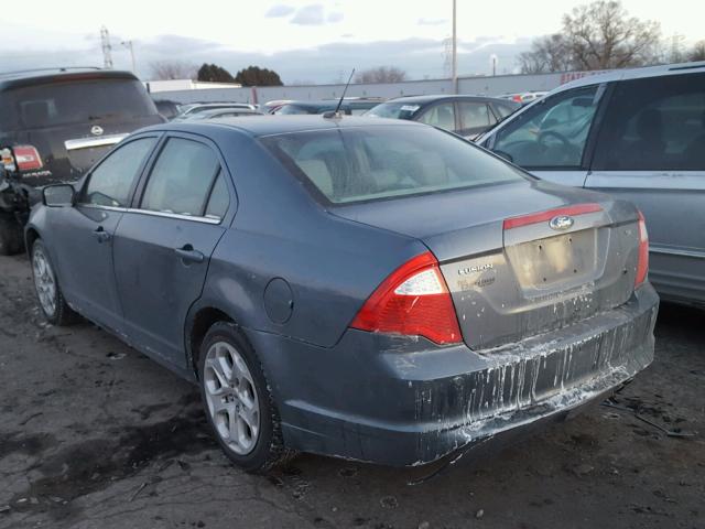 3FAHP0HA8BR218594 - 2011 FORD FUSION SE BLUE photo 3