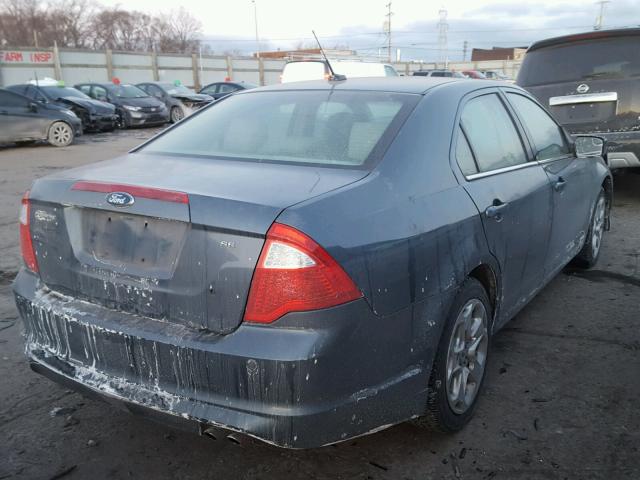 3FAHP0HA8BR218594 - 2011 FORD FUSION SE BLUE photo 4