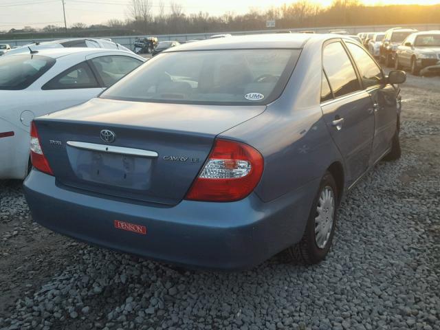 4T1BE32K63U720048 - 2003 TOYOTA CAMRY LE BLUE photo 4