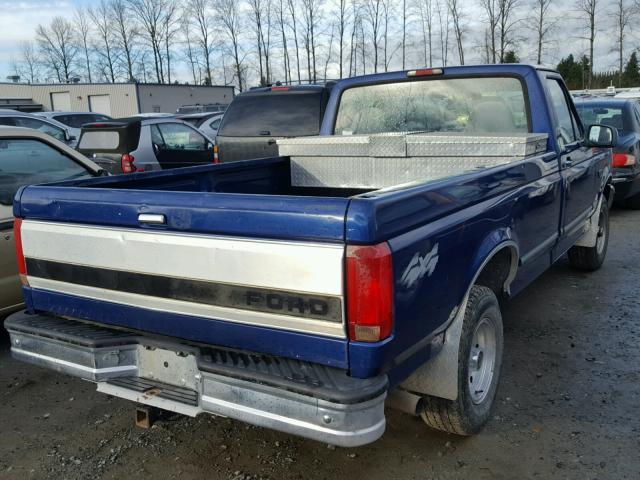 1FTEF14H6TLB15151 - 1996 FORD F150 BLUE photo 4