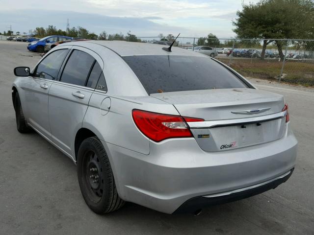 1C3CCBAG2CN186311 - 2012 CHRYSLER 200 LX SILVER photo 3