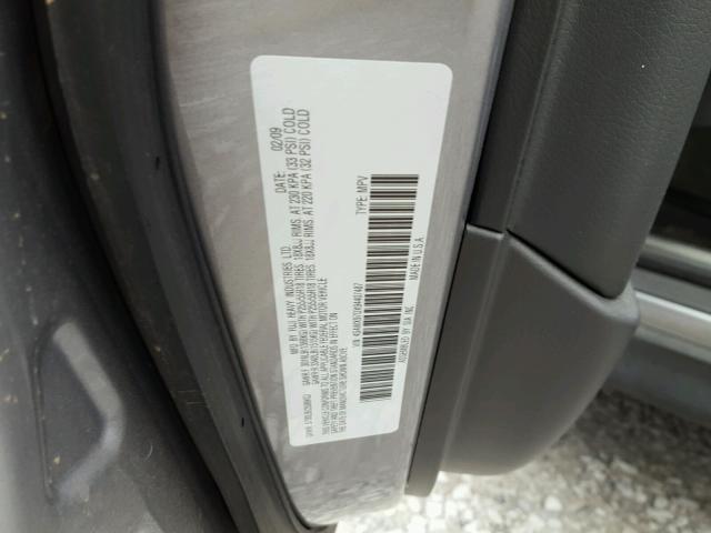 4S4WX97DX94407487 - 2009 SUBARU TRIBECA LI SILVER photo 10