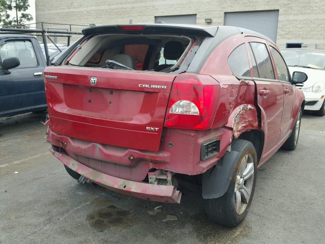 1B3CB4HA1AD664511 - 2010 DODGE CALIBER SX RED photo 4