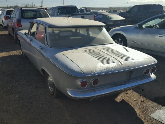 00769W101294 - 1960 CHEVROLET CORVAIR GRAY photo 3