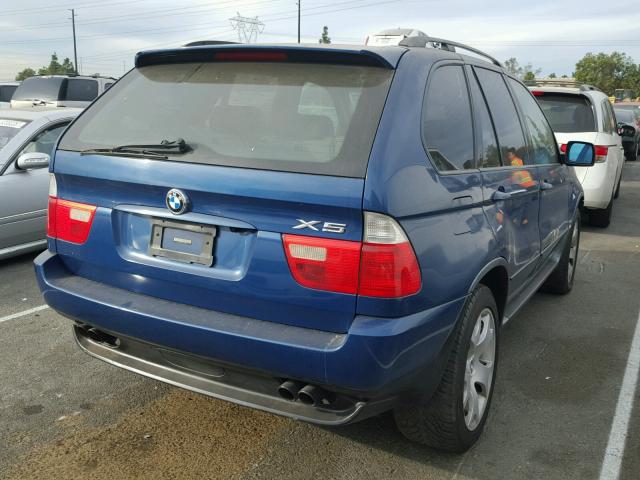 WBAFB3344YLH01526 - 2000 BMW X5 4.4I BLUE photo 4