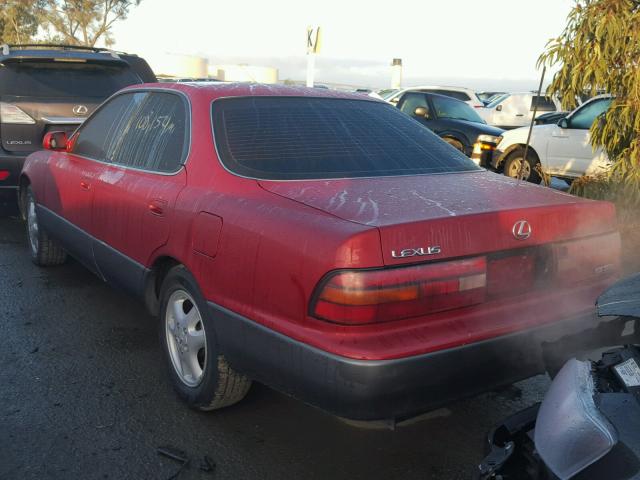 JT8VK13T9N0113821 - 1992 LEXUS ES 300 RED photo 3