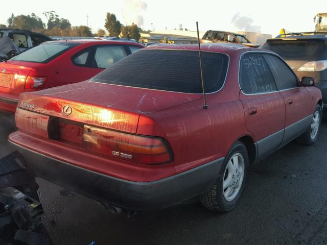 JT8VK13T9N0113821 - 1992 LEXUS ES 300 RED photo 4