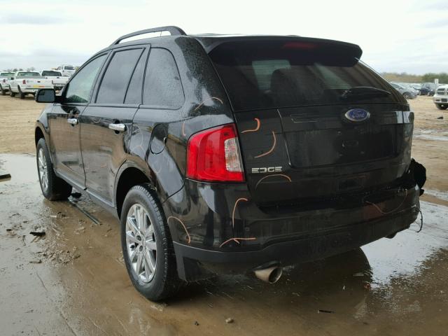 2FMDK3JC0CBA80484 - 2012 FORD EDGE SEL BLACK photo 3