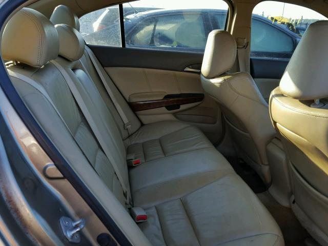 1HGCP26898A070315 - 2008 HONDA ACCORD EXL GOLD photo 6