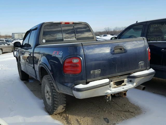 1FTRW08L03KA81384 - 2003 FORD F150 SUPER BLUE photo 3