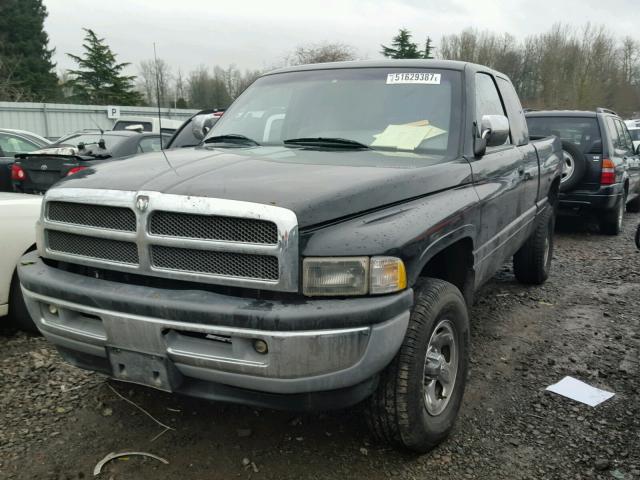 3B7HF13Z8TG152917 - 1996 DODGE RAM 1500 BLACK photo 2