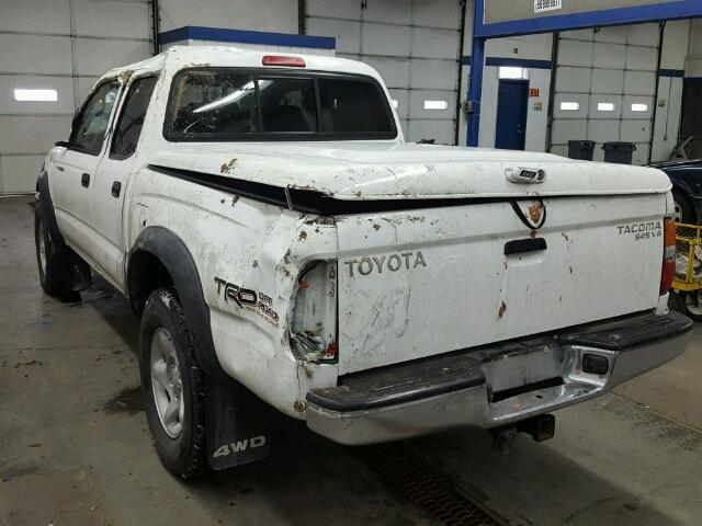 5TEHN72N14Z351527 - 2004 TOYOTA TACOMA DOU WHITE photo 3