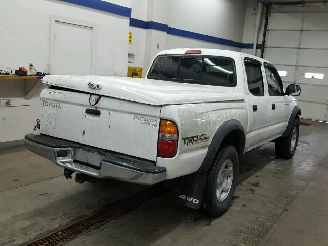 5TEHN72N14Z351527 - 2004 TOYOTA TACOMA DOU WHITE photo 4