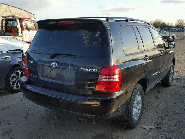 JTEHF21A520072220 - 2002 TOYOTA HIGHLANDER BLACK photo 4