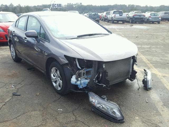 19XFB2F54FE020318 - 2015 HONDA CIVIC LX GRAY photo 1