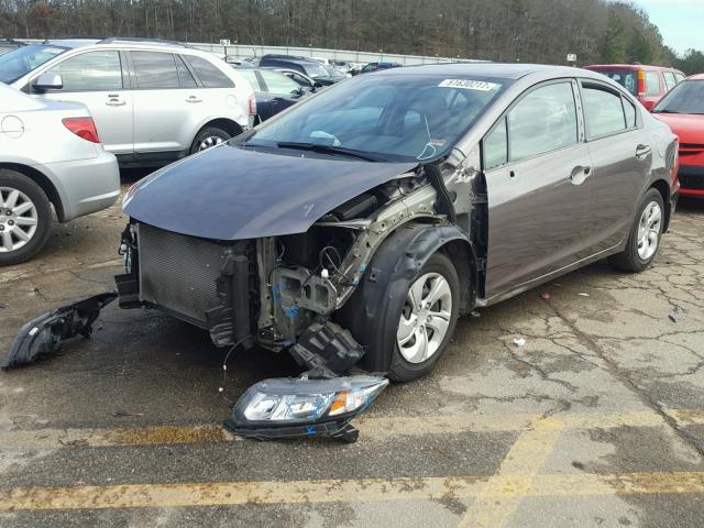 19XFB2F54FE020318 - 2015 HONDA CIVIC LX GRAY photo 2