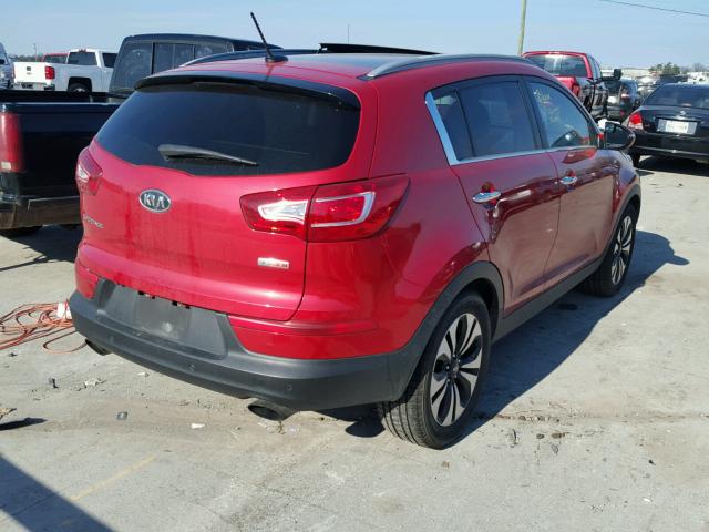 KNDPCCA60C7172860 - 2012 KIA SPORTAGE S RED photo 4