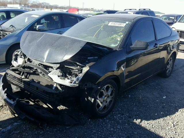 1FAHP33N98W162800 - 2008 FORD FOCUS SE BLACK photo 2