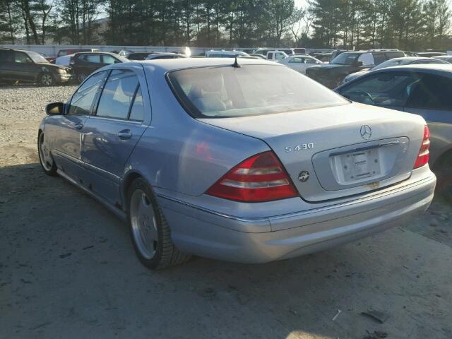 WDBNG70J91A221500 - 2001 MERCEDES-BENZ S 430 BLUE photo 3