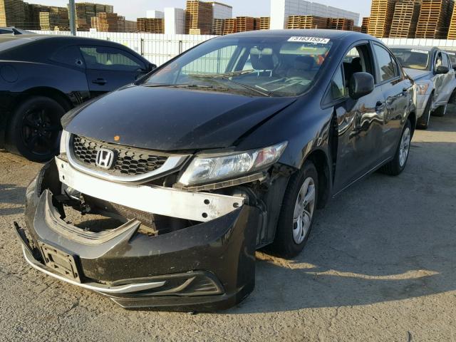 19XFB2F59DE258338 - 2013 HONDA CIVIC LX BLACK photo 2