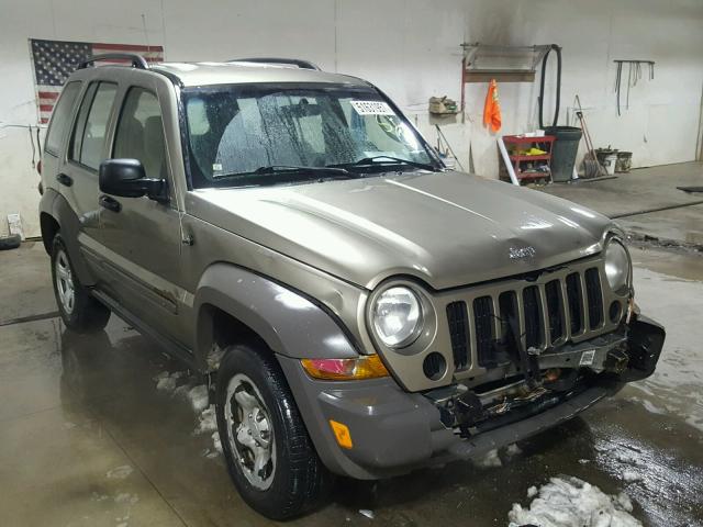 1J4GL48K07W647616 - 2007 JEEP LIBERTY SP GOLD photo 1