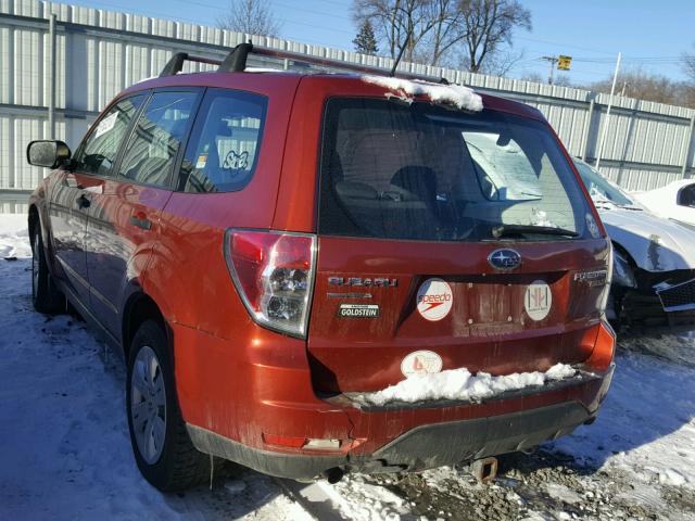 JF2SH6ACXAH703896 - 2010 SUBARU FORESTER 2 ORANGE photo 3