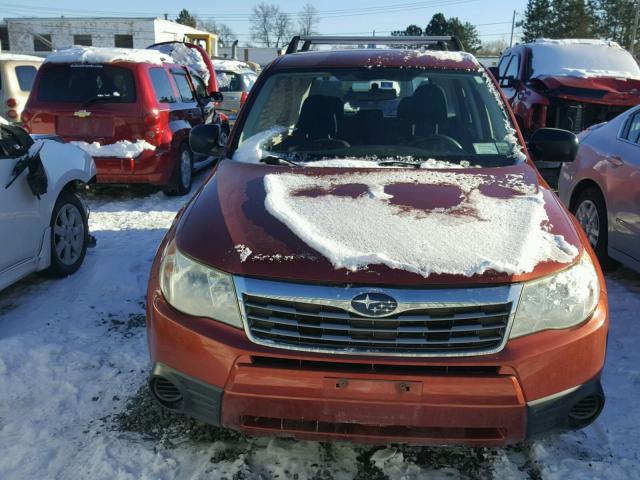 JF2SH6ACXAH703896 - 2010 SUBARU FORESTER 2 ORANGE photo 9