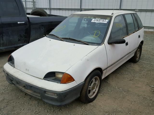 2C1MR6466R6750769 - 1994 GEO METRO WHITE photo 2