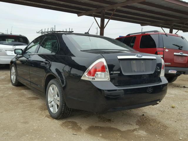 3FAHP08Z37R177577 - 2007 FORD FUSION SEL BLACK photo 3