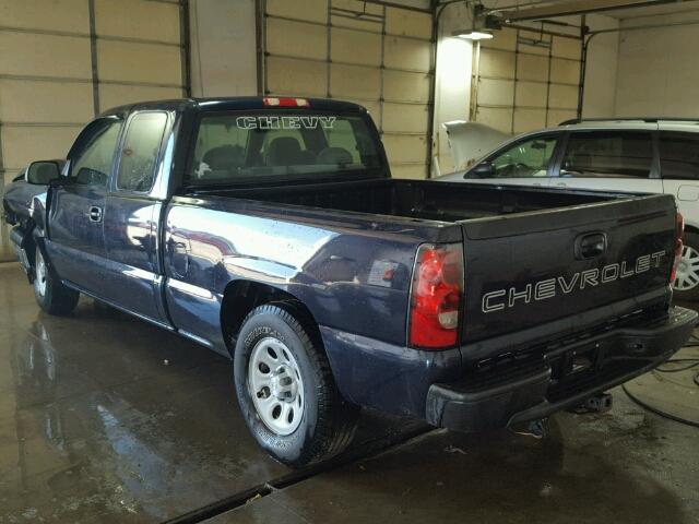 1GCEC19XX7Z122972 - 2007 CHEVROLET SILVERADO BLUE photo 3