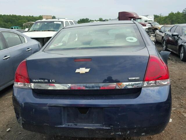 2G1WB58K189188402 - 2008 CHEVROLET IMPALA LS BLUE photo 9