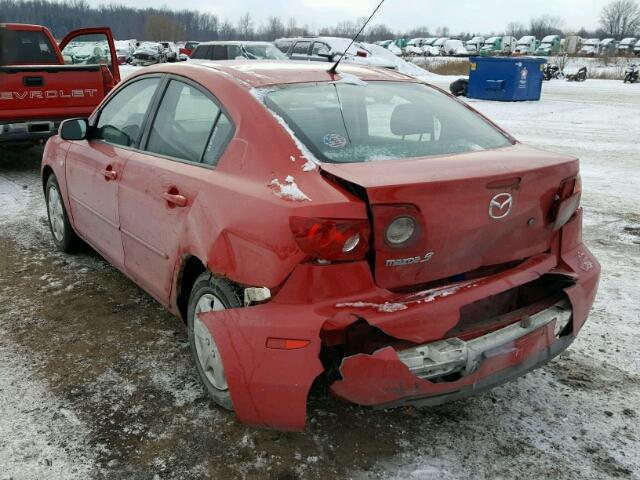 JM1BK12F841167393 - 2004 MAZDA 3 I RED photo 3