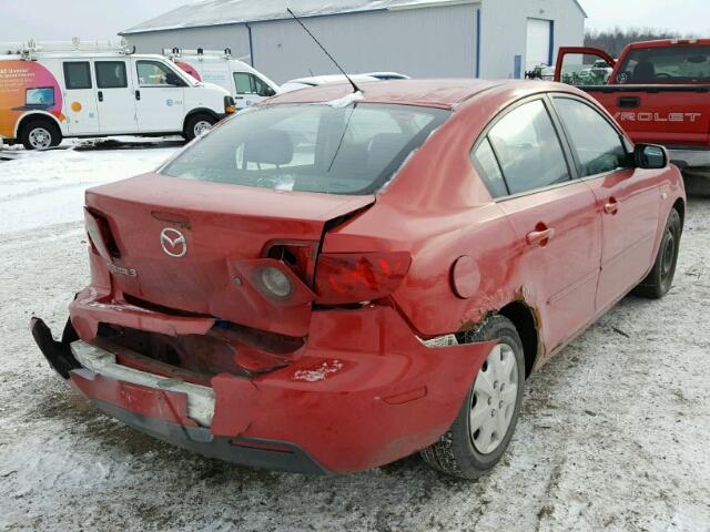 JM1BK12F841167393 - 2004 MAZDA 3 I RED photo 4