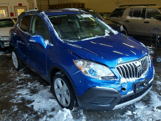 KL4CJASBXGB677225 - 2016 BUICK ENCORE BLUE photo 1