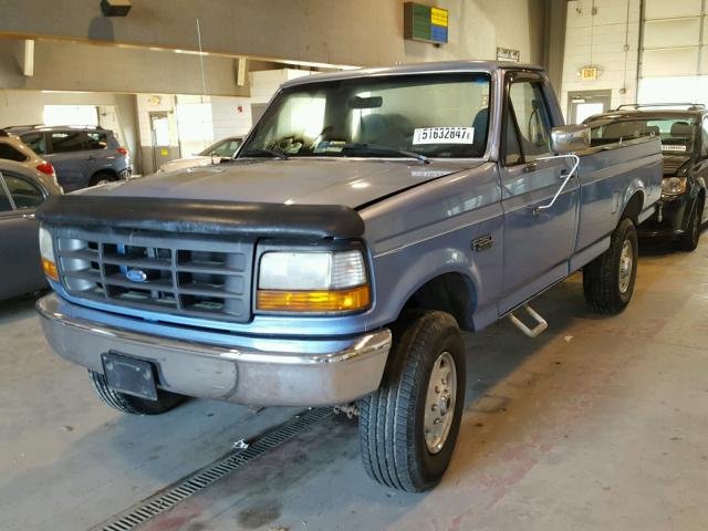 1FTHF26H3TEB74551 - 1996 FORD F250 BLUE photo 2