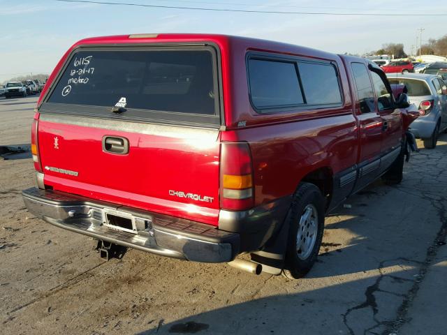 1GCEC19V0YZ326115 - 2000 CHEVROLET SILVERADO RED photo 4