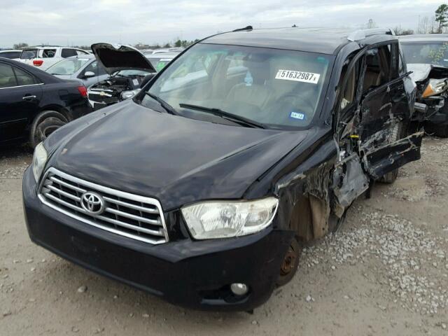 JTEDS42A482033622 - 2008 TOYOTA HIGHLANDER BLACK photo 2