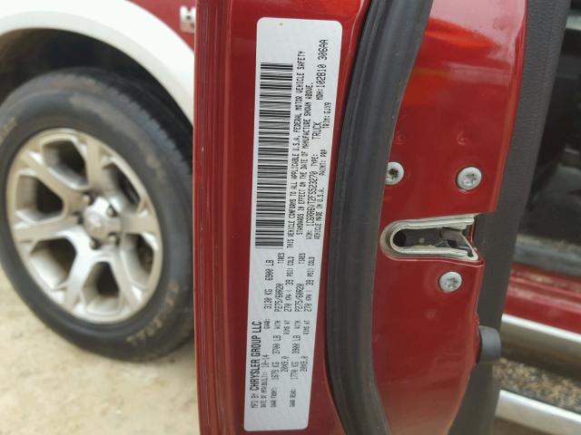 1C6RR6VT2FS523270 - 2015 RAM 1500 LARAM BURGUNDY photo 10