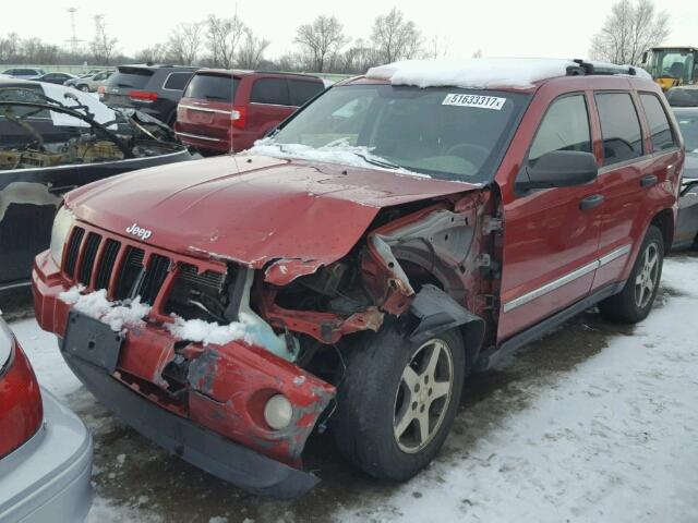 1J4GR48K45C706065 - 2005 JEEP GRAND CHER RED photo 2