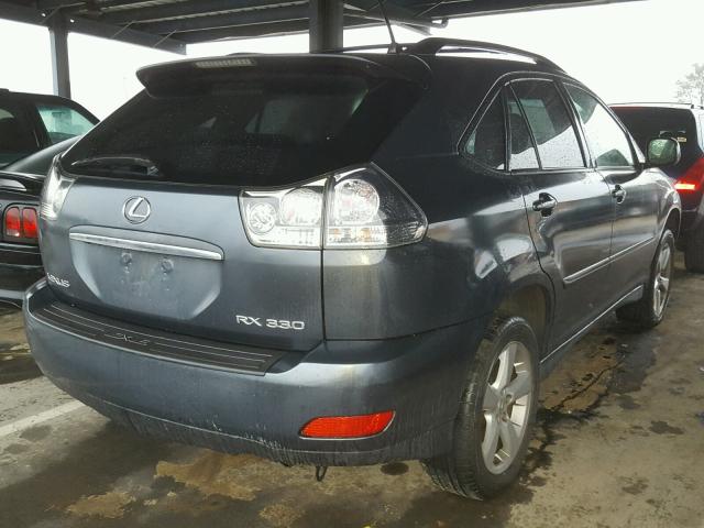 JTJGA31U050045653 - 2005 LEXUS RX 330 CHARCOAL photo 4