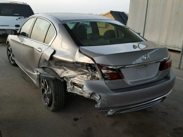 1HGCR2F33HA205402 - 2017 HONDA ACCORD LX SILVER photo 3