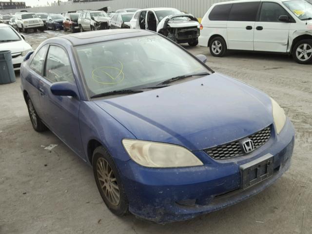 1HGEM22915L057378 - 2005 HONDA CIVIC EX BLUE photo 1