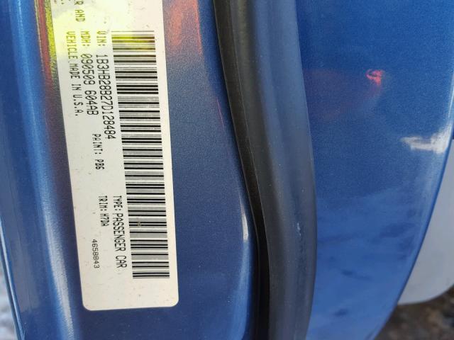 1B3HB28B27D128484 - 2007 DODGE CALIBER BLUE photo 10