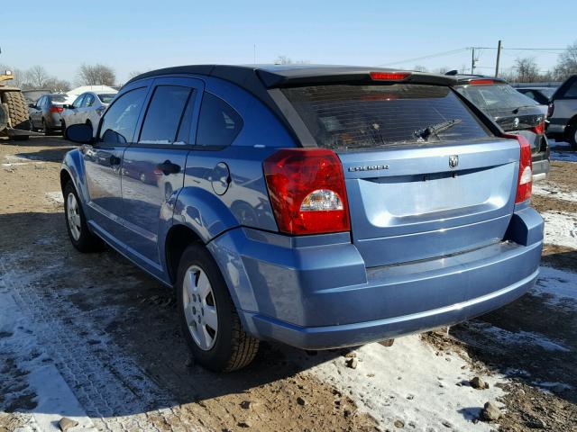 1B3HB28B27D128484 - 2007 DODGE CALIBER BLUE photo 3